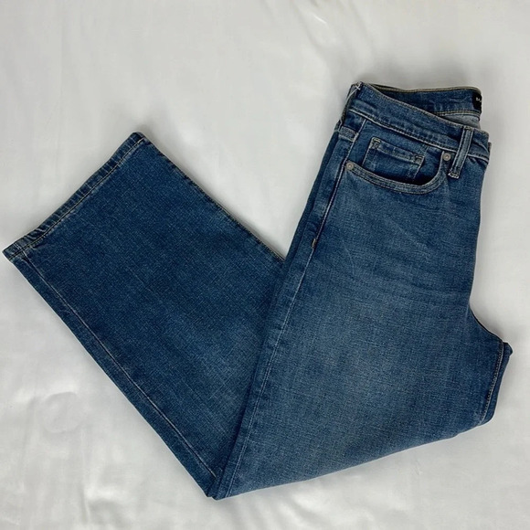 Banana Republic Premium Denim Women’s 26 High Rise Wide Leg Crop Jean - Picture 1 of 13